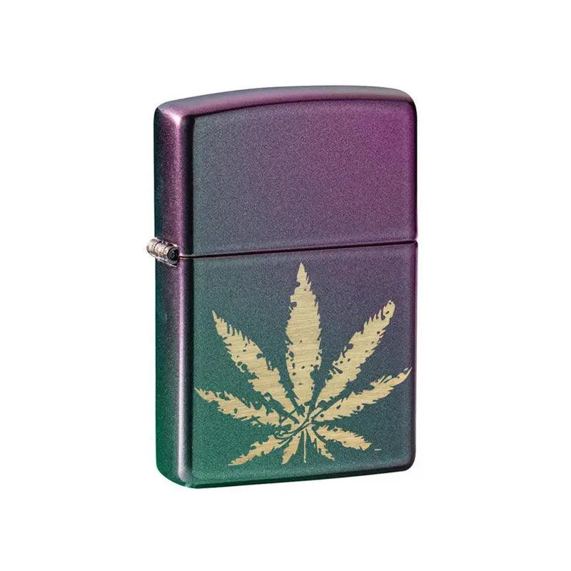 Zippo Iridescent Marijuana Leaf Lighter - Image 3