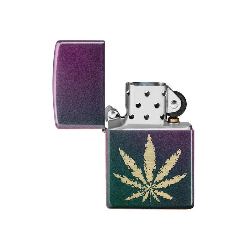 Zippo Iridescent Marijuana Leaf Lighter - Image 4