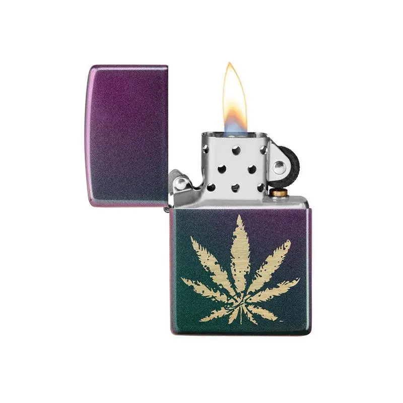 Zippo Iridescent Marijuana Leaf Lighter - Image 5