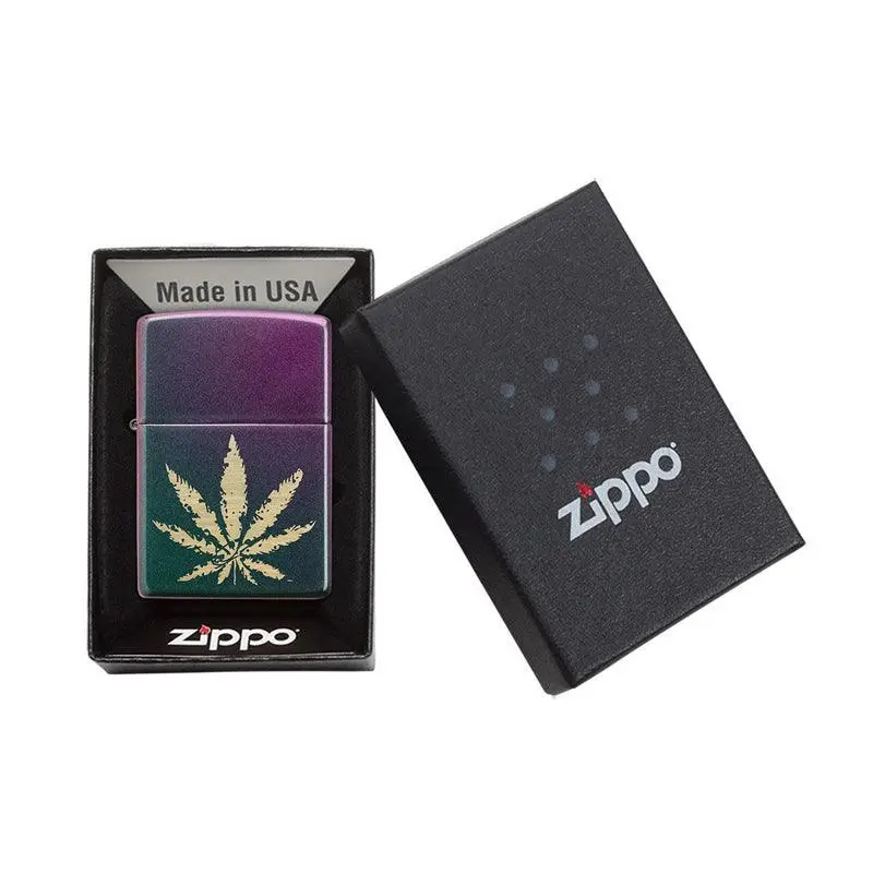 Zippo Iridescent Marijuana Leaf Lighter - Image 6