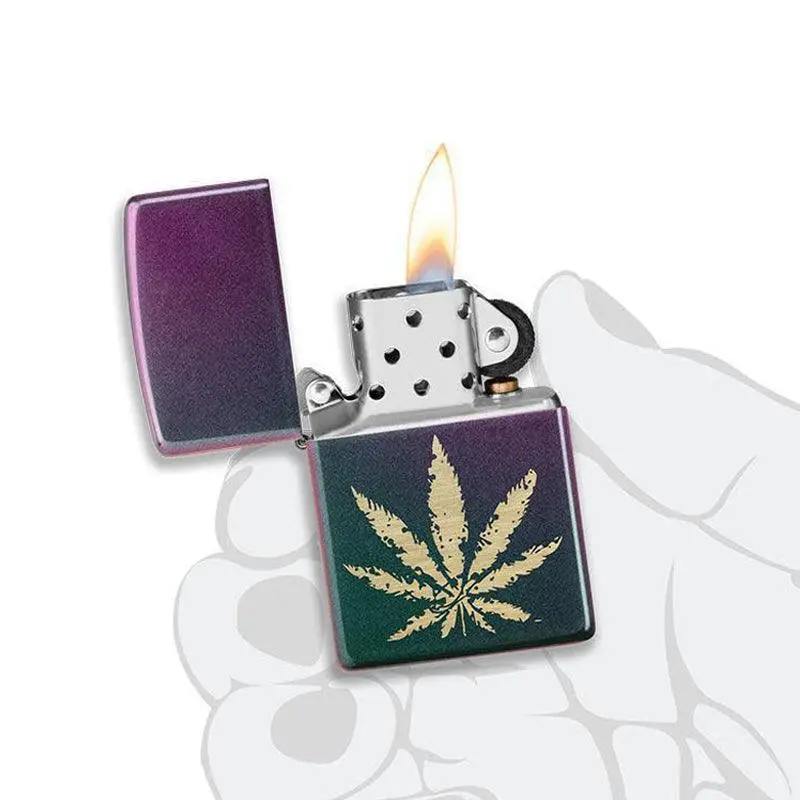 Zippo Iridescent Marijuana Leaf Lighter - Image 7