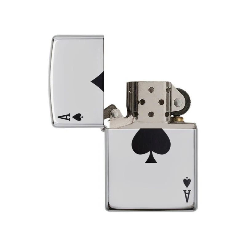 Zippo Lucky Ace High Polish Chrome Lighter - Image 3