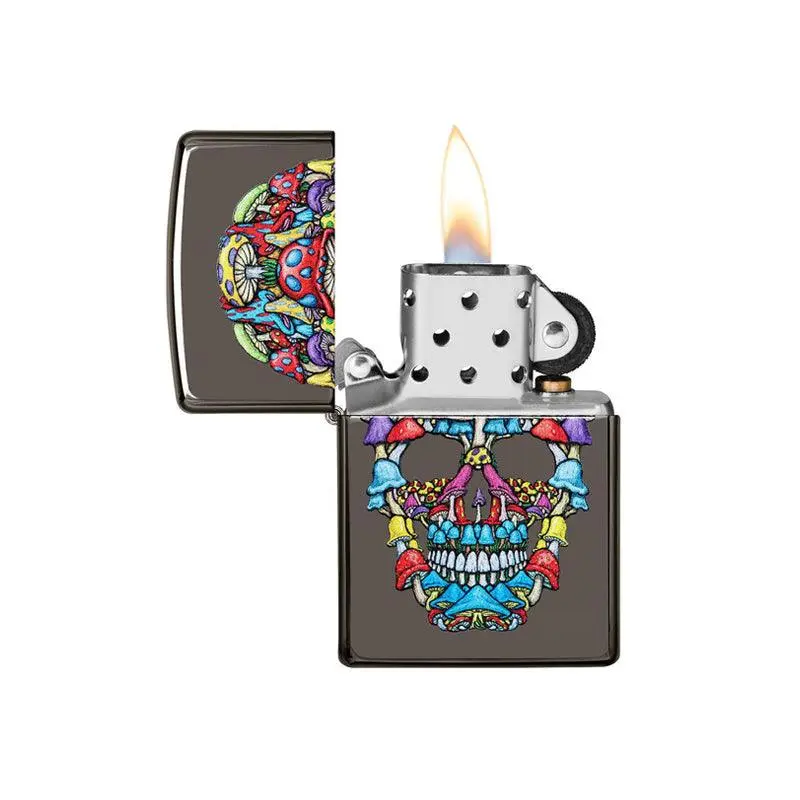 Zippo Black Ice Coloured Skull Design Lighter - Image 5