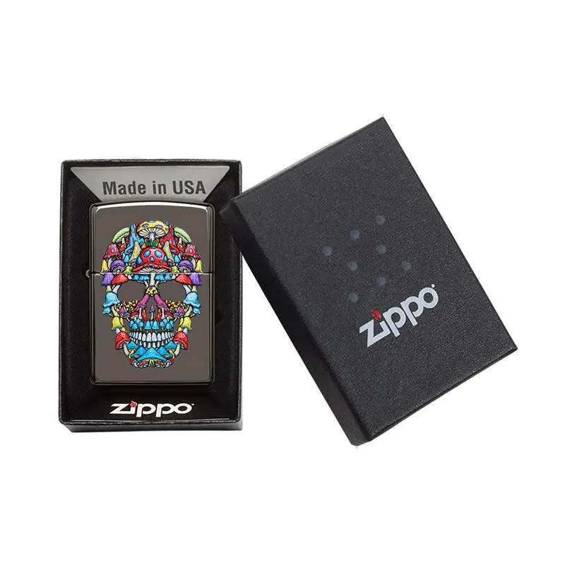 Zippo Black Ice Coloured Skull Design Lighter - Image 6