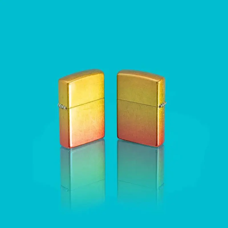 Zippo Ombre Orange Yellow Fusion Metallic Lighter - Image 2