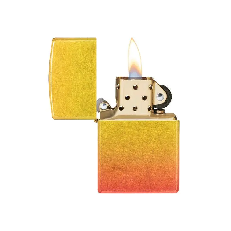 Zippo Ombre Orange Yellow Fusion Metallic Lighter - Image 6