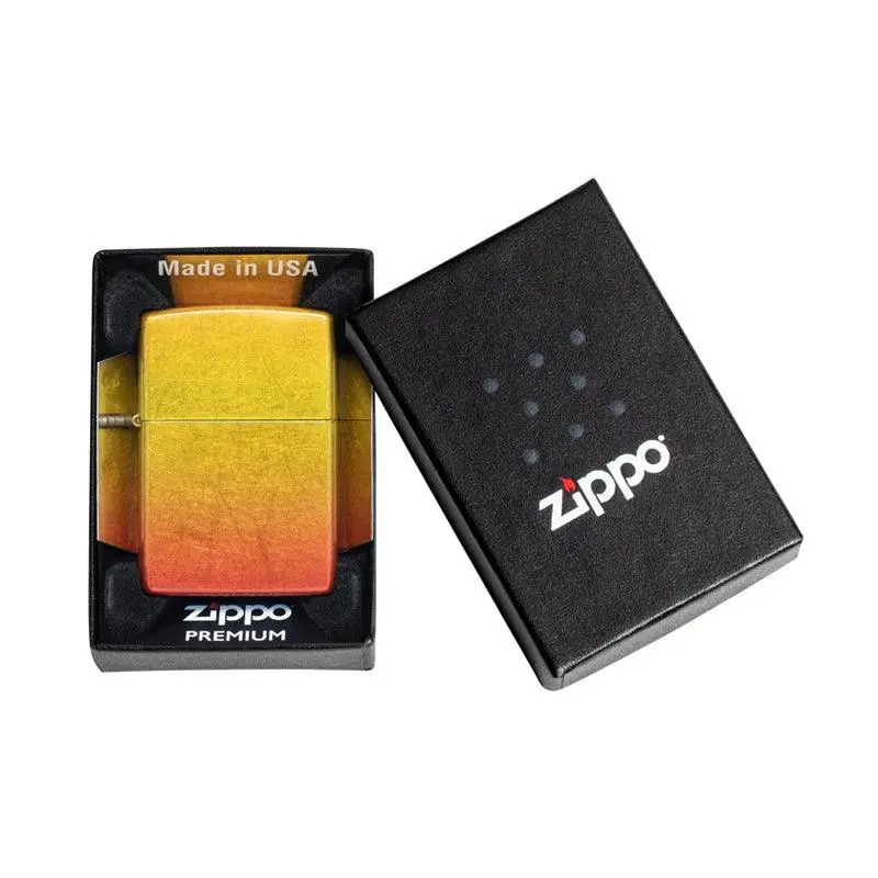 Zippo Ombre Orange Yellow Fusion Metallic Lighter - Image 7