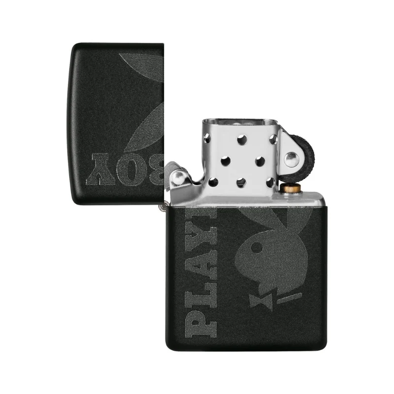 Zippo Playboy Black Matte Lighter - Image 3