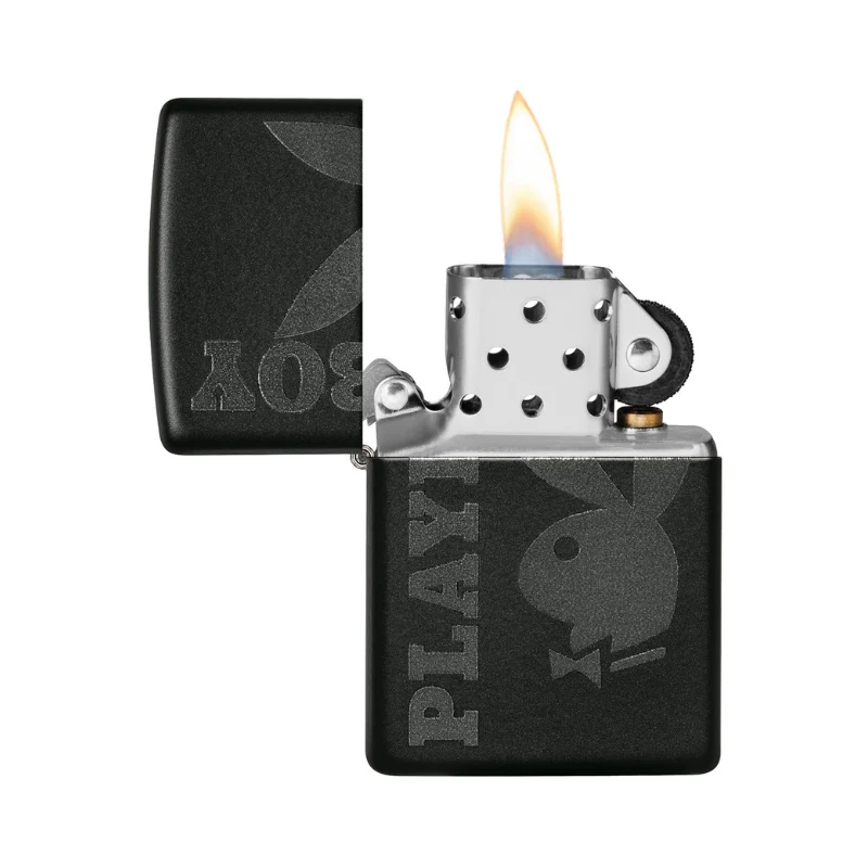 Zippo Playboy Black Matte Lighter - Image 4