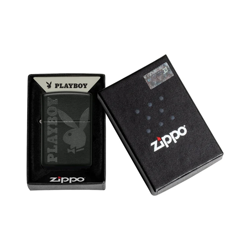 Zippo Playboy Black Matte Lighter - Image 6