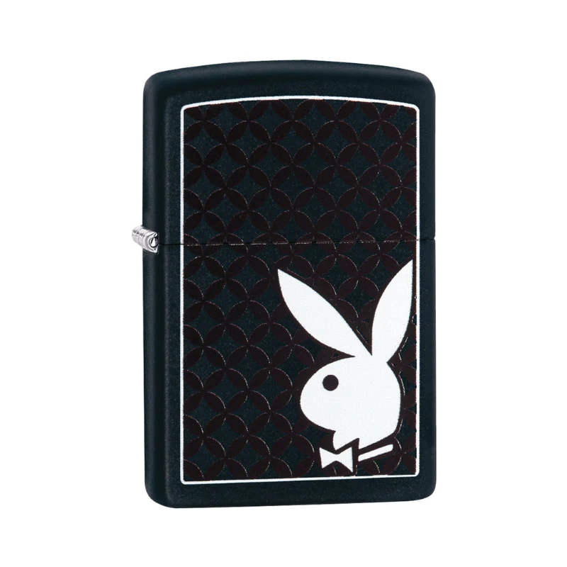 Zippo Playboy Black Matte Pattern Lighter - Image 2