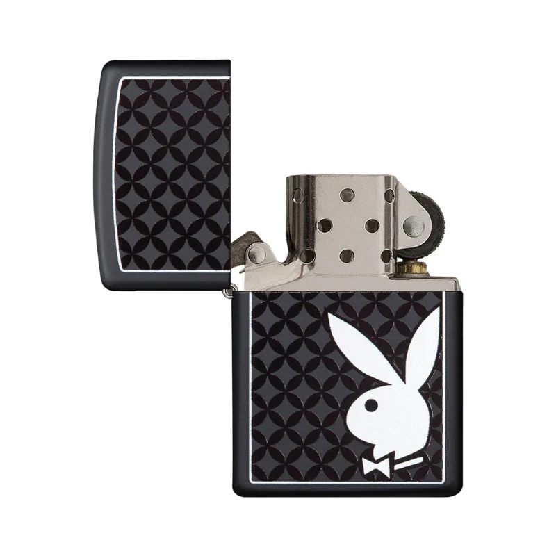 Zippo Playboy Black Matte Pattern Lighter - Image 3