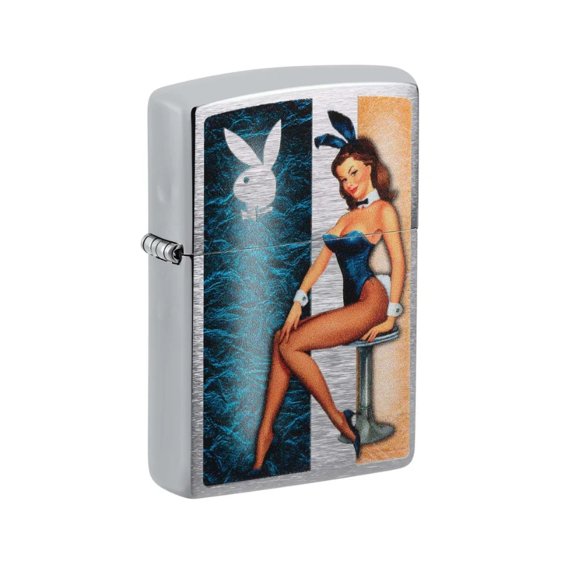 Zippo Playboy Playmate Brushed Chrome Lighter - Image 3