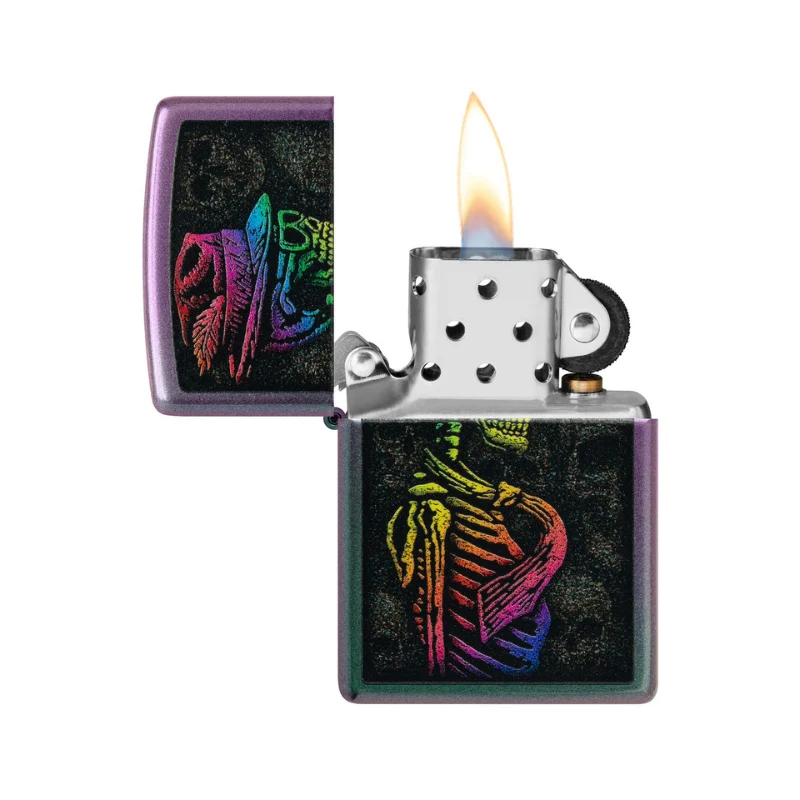 Zippo Rainbow Skull Lighter - Image 5