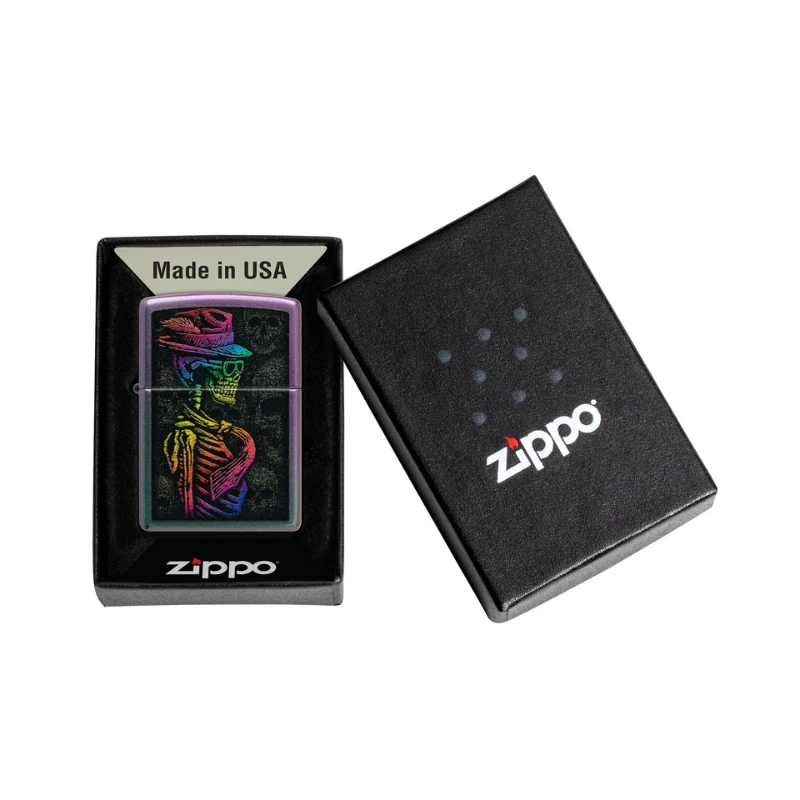 Zippo Rainbow Skull Lighter - Image 7
