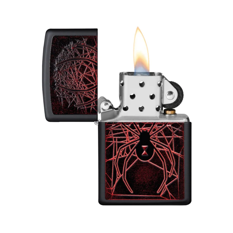Zippo Spider Matte Black Lighter - Image 6