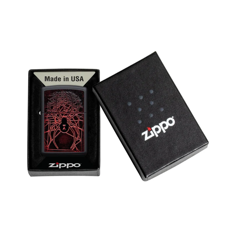Zippo Spider Matte Black Lighter - Image 8