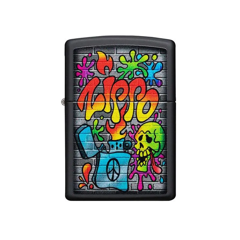 Zippo Street Art Black Matte Lighter