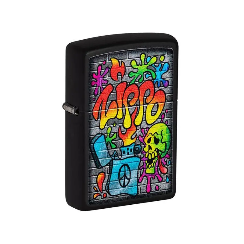 Zippo Street Art Black Matte Lighter - Image 3