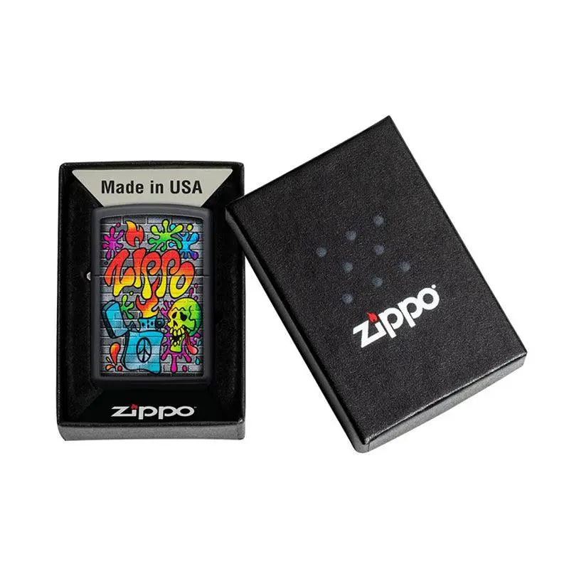 Zippo Street Art Black Matte Lighter - Image 6