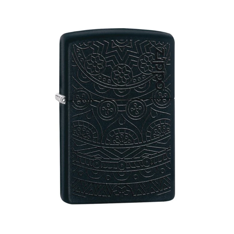 Zippo Swirl Pattern Matte Black Lighter - Image 2
