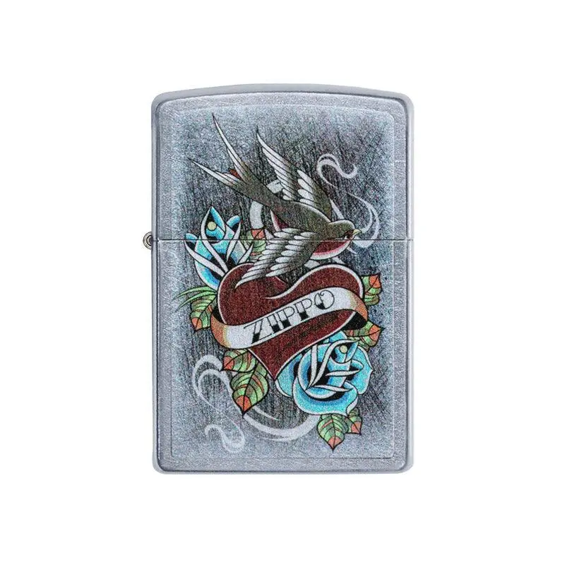 Zippo Vintage Tattoo Street Chrome Lighter