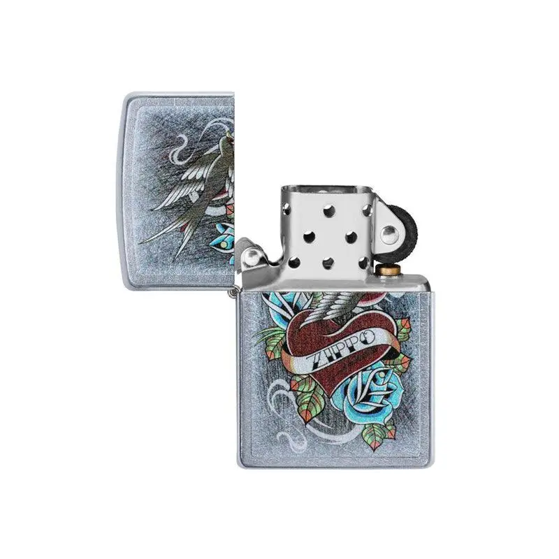 Zippo Vintage Tattoo Street Chrome Lighter - Image 4