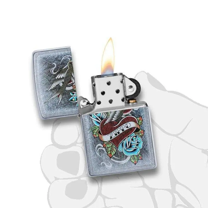 Zippo Vintage Tattoo Street Chrome Lighter - Image 7