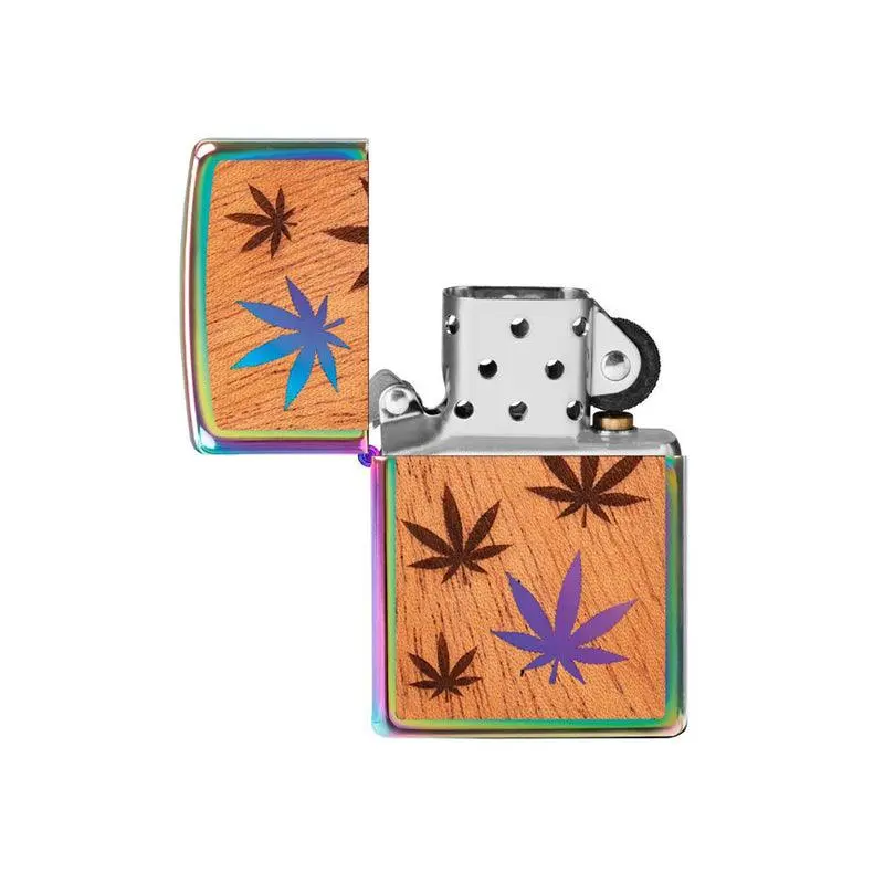 Zippo Woodchuck Mahogany Leaves Lighter - Image 5