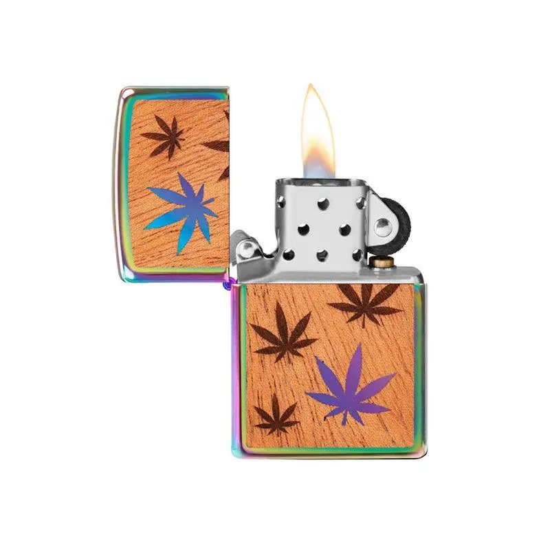 Zippo Woodchuck Mahogany Leaves Lighter - Image 6